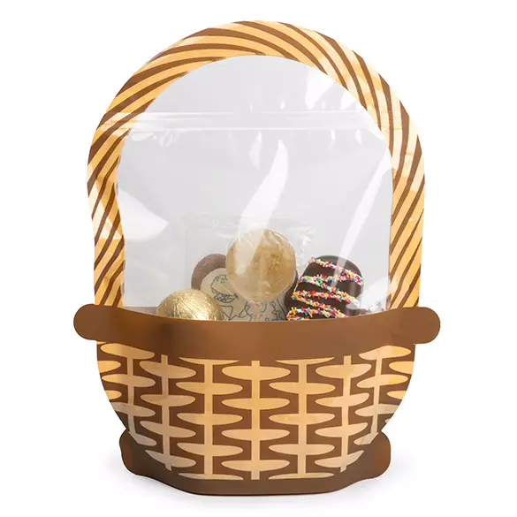 XL Basket Shaped Pouch with Zipper