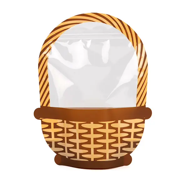 Basket Shaped Pouch with Zipper